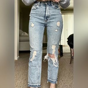 Abercrombie ultra high rise ankle straight jeans (size 25S)
